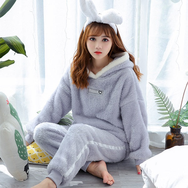 Combinaison Pyjama Femme Polaire Lapin