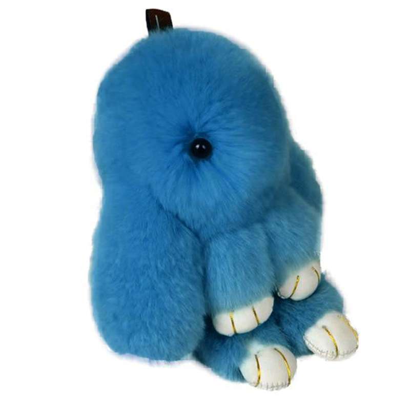 peluche lapin avec coussin bleu pour enfant