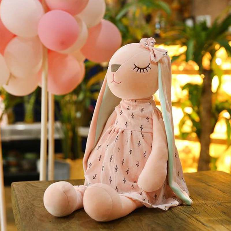 Peluche géante en forme de lapin avec de grandes oreilles, style dessin  animés adorable, doux au toucher pouvant servir d'oreiller, 90/120 cm