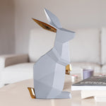 Sculpture Lapin Géométrique