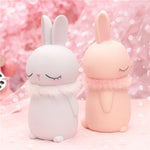 Sculpture Lapin Blanc et Rose