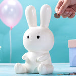 Tirelire Lapin Rose et Blanc