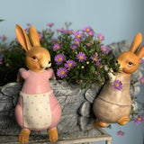 Sculpture Lapin Pot de Fleurs