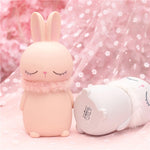 Sculpture Lapin Blanc et Rose