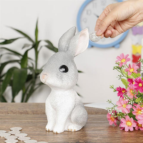 Tirelire Lapin Gris