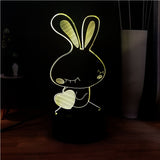 Lampe Lapin Coeur