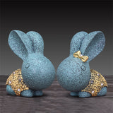 Statue Lapin Couple
