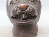 Statue Tête de Lapin Bronze