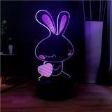 Lampe Lapin Coeur