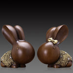 Statue Lapin Couple