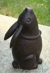 Sculpture Lapin en Fonte