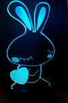 Lampe Lapin Coeur