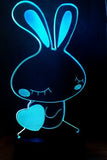 Lampe Lapin Coeur