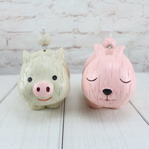 Tirelire Lapin Baptême Rose