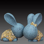 Statue Lapin Couple