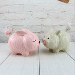 Tirelire Lapin Baptême Rose