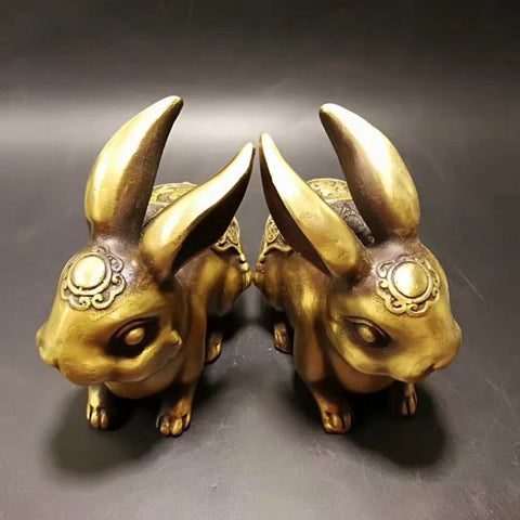 Sculpture Lapin Lot de 2