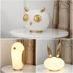 X Lampe Lapin Blanc Céramique