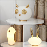 X Lampe Lapin Blanc Céramique