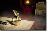 Sculpture Lapin Or