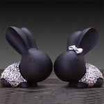 Statue Lapin Couple