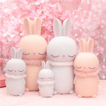Sculpture Lapin Blanc et Rose