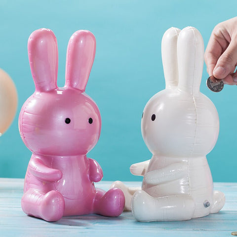 Tirelire Lapin Rose et Blanc