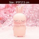 Sculpture Lapin Blanc et Rose
