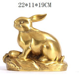 Statue Lapin Doré