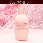 Sculpture Lapin Blanc et Rose