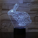 Lampe Forme Lapin Avec Télécommande