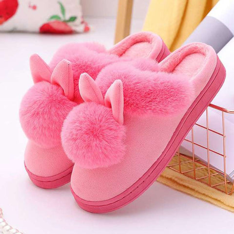 chausson femme lapin
