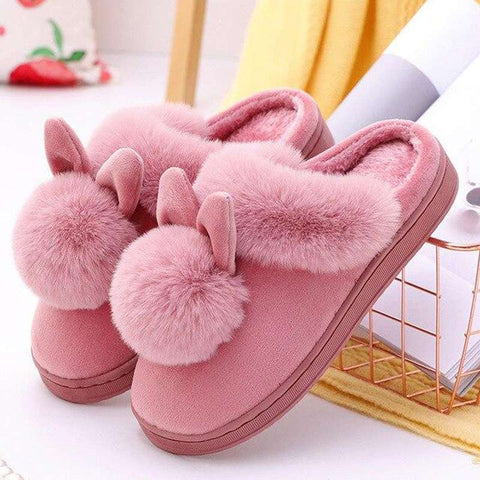 chaussons lapin femme