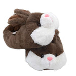 chausson peluche lapin brun