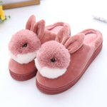 chaussons lapin de taille 38 roses foncé