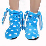 chaussons oreilles lapin bleu