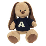 grande peluche lapin bleu fonce