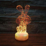 lampe lapin floraison rouge