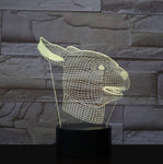 lampe lapin tete hologramme jaune