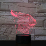 lampe lapin tete hologramme rouge