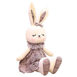 lapin blanc peluche brun