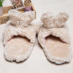 lapin chausson femme brun