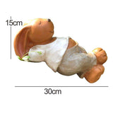 lapin couche sculpture taille