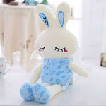 lapin lumineux peluche bleu
