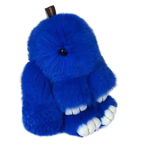 lapin peluche bleu