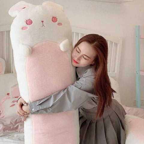 lapin peluche geant