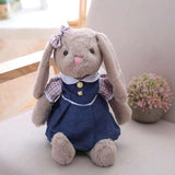 peluche lapin bleu 30 cm