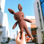peluche lapin brun modele