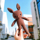 peluche lapin brun modele