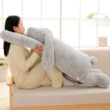 peluche lapin geant gris